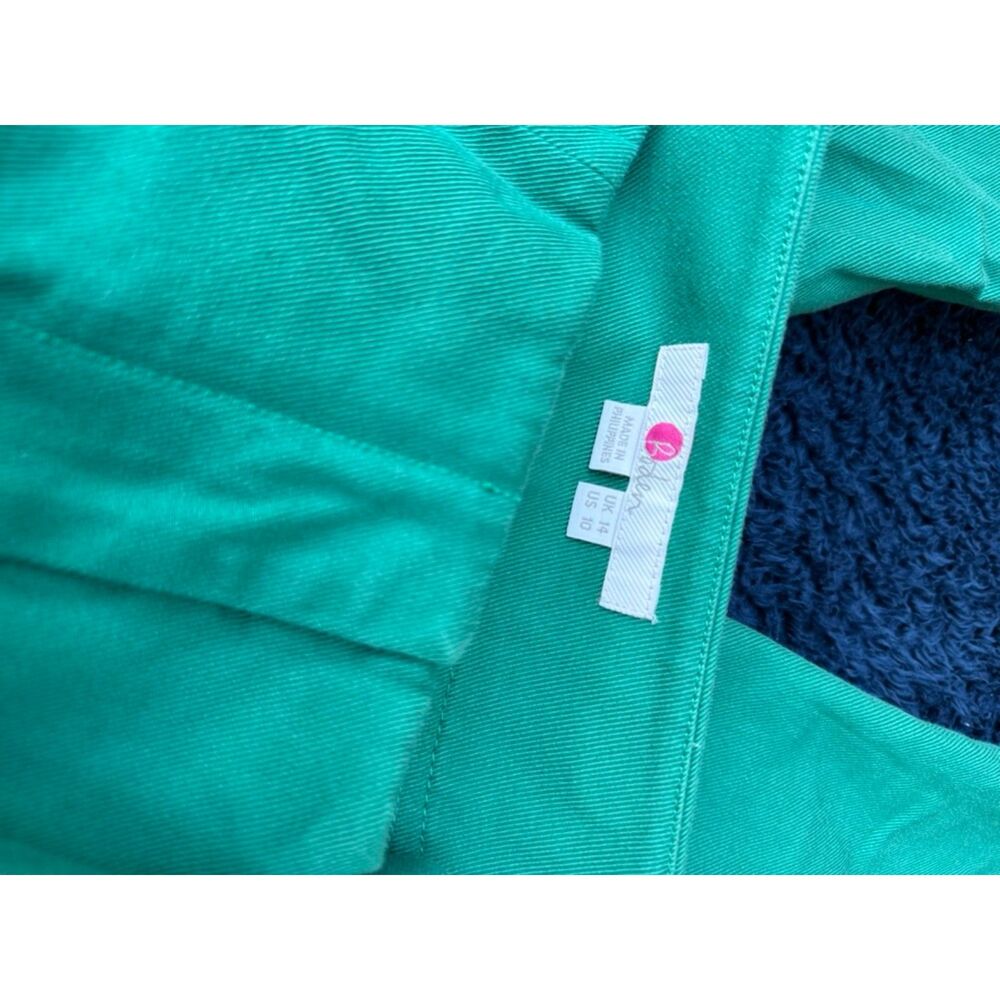 Boden Emerald Green Twill Pants Size US 10 UK 14
